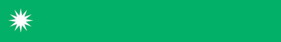 Green rectangle with a white starburst on the left side