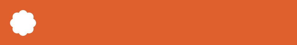 Orange rectangle with a white cloud to the left