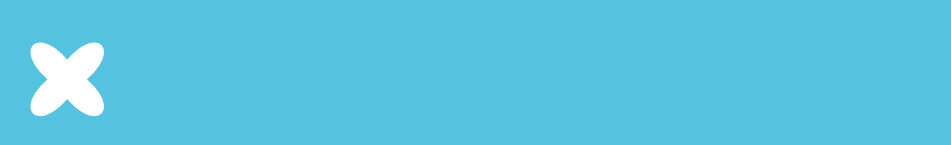 blue rectangle with white X on the left side